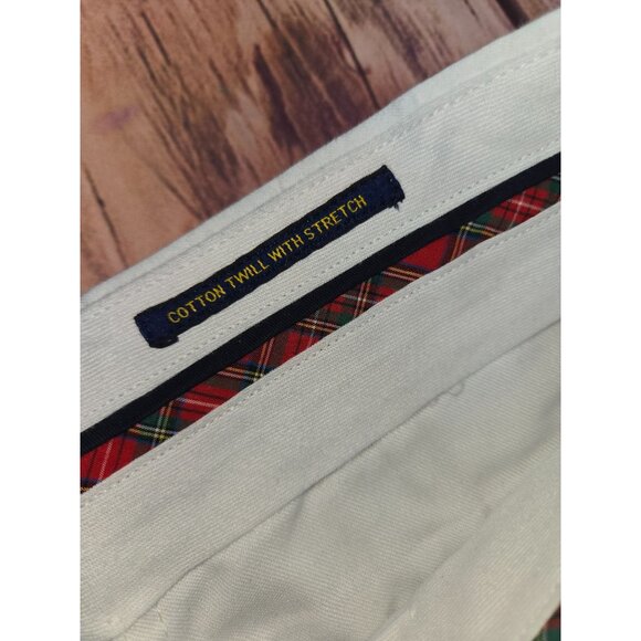 Polo Ralph Lauren Mens Cotton Twill Stretch Pants 32x32 Slim Fit Ivory - Picture 4 of 9